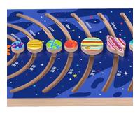Wmqbjta Puzzle Planète Éducatif Système Solaire Soleil Corps Jouet Éducatif Glissante Activité Interactive Bois Destiné aux Enfants Apprentissage Maison, Jouet Scientifique
