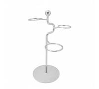 Wmqbjta Rack à sserts en Acier Inoxydable pour Restaurants Support à Trois Cornets avec Base Pivotante Présentoir Épuré pour -corn et Petits Gâteaux