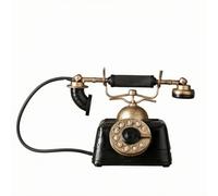 Wmqbjta Réplique Téléphone Rétro en Métal Décoratif Cadran Rotatif Combiné Sculpté pour Décor Saison Accessoire Bureau pour Ambiance Nostalgique, 313 Téléphone