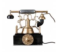 Wmqbjta Réplique Téléphone Rétro en Métal Décoratif Cadran Rotatif Combiné Sculpté pour Décor Saison Accessoire Bureau pour Ambiance Nostalgique, Téléphone 015