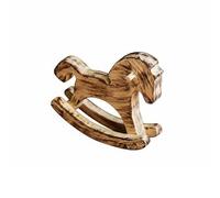 Wmqbjta Sculpture Cheval à Bascule en Bois Rustique Finition Ancienne pour Étagère Salon Bureau Table Nuit, Kaki