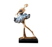 Wmqbjta Statue Danseuse Ballet Statuette Résine Sculpture Ornement Moderne Créatif Convient à La Chambre D'Hôtes Entreprise Salon Cabinet, Style A