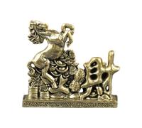 Wmqbjta Statue de Cheval Décorative de Table Feng Shui, Sculpture Animale En Laiton Faite à La Main, Idéale pour Collectionner, Cadeau Ou Décoration de Pendai, Style G