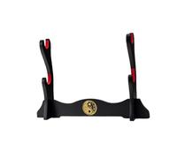 Wmqbjta Support de Présentation de Porte-Sword Support pour Table en Bois Polyvalent avec Crochet Rembourré Pratique pour Présenter Flûtes Canne à Pêche, 2 Niveaux