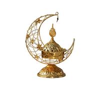 Wmqbjta Support Décoratif pour Brûleur Conique Arabe en Fer Antique Robuste, Idéal pour La Maison, Les Cérémonies et Les, Or