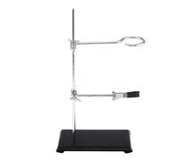 Wmqbjta Support D'expérimentation Physique en Métal, Anneau de Support, Base de Laboratoire Robuste et Stable pour Tubes à Essai et Flacons. Matériau : Fe
