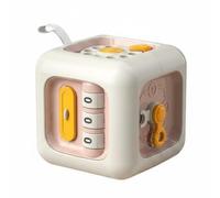 Wmqbjta Tableau d'apprentissage Enfant Module Interactif Jeu Formation Motricité Téléphone Roulette Tirer Pousser Convient à l'Apprentissage Précoce Salle de, Rose Corail, Balle Animée