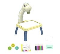 Wmqbjta Tableau de Projection Dessin Table de Projecteur à Dessiner Kit de Peinture Effaçable Livre à Colorier Fonction Effaçable et Portable Convient Aux Enf, Lumière 24 motifs