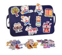 Wmqbjta Tableau D'histoires En Feutrine pour Enfants, Outil D'apprentissage Portable pour La Motricité Fine, Cadeaux Interactifs pour La Saint-Valenti, chiffres courts