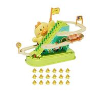 Wmqbjta Track Slide Toys Jeu Circuit Voiture Escalier Glissière Musicale Canard Simple à Assembler Adaptée aux Garçons Filles Salle de Jeu Intérieur, 18 Canards