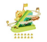 Wmqbjta Track Slide Toys Jeu Circuit Voiture Escalier Glissière Musicale Canard Simple à Assembler Adaptée aux Garçons Filles Salle de Jeu Intérieur, 12 Canards