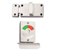 Wmqbjta Verrou de Porte avec Indicateur de Confidentialité, Verrou de Cloison de Salle de Bain, Pêne En Acier Inoxydable, Facile à Installer, Convient pour