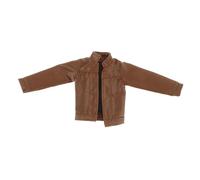Wmqbjta Veste de Motard à L'échelle 1/12 pour Figurines de Miniatures, Accessoire de Costume Féminin pour Poupées de 15 Cm (6 Pouces), café