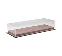 Wmqbjta Vitrine pour Voitures Miniatures Servant de Boîte de Rangement Anti-poussière, de Vitrine et D'étagère de Table pour 1 à 64 Modèles, Idéale pour O, Châtain Foncé