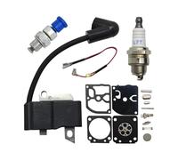 wmRTSZ Accessoires Kit de réparation de carburateur de Bobine d'allumage adapté for 445 450 450E, Bougie d'allumage, Valve de décompression, tronçonneuse, pièce de Rechange de Remplacement