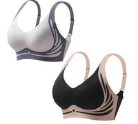 Wmstylist Lushfitting Powerful Push-Up Seamless Bra, Bloommiss Ultimate Lift Super Gather Bra (2PCSA,TG)