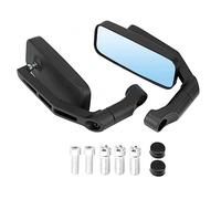WMTCNC retroviseur Moto Rétroviseurs latéraux inversés en Aluminium modifié pour Moto 2 pièces rétroviseur carré de Moto Anti-éblouissant