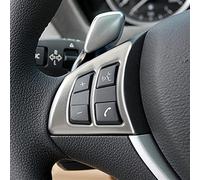 WMTCNC Voiture Accessoires Garniture De Couverture De Décoration De Cadre De Volant De Voiture pour BMW X5 X6 E70 E71 2009-2014 Accessoires Intérieurs Automobiles en Acier Inoxydable