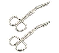 WMUVAZA Ciseaux Médicaux, 2 Pièces Ciseaux Infirmier Bandage, Médical Ciseaux pour Bandage Cisailles Acier Inoxydable Gaze Ciseaux Bent, pour les soins médicaux et les premiers soins