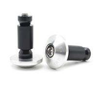 WMUVAZA Handlebarre Grips Barre Bouchons d’extrémité, 1 paire Capuchons de Prise de Curseur D'extrémité de Guidon, Extrémités de Guidon de Moto Poids Plug, Universel Moto vélo, argent