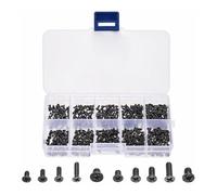 WMUVAZA Kit de Vis pour Ordinateur Portable Universel, 500 Pièces, Petites Vis Noires pour Réparation D'ordinateur et Disque Dur M2 M3 M2.5