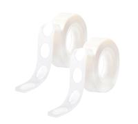 WMUVAZA Pastilles Adhésives Double Face pour Ballon, 1000pcs Points de Colle Ballon, 2 rouleaux Colle Ballon, Ruban Autocollant Points, Amovible Autocollant Point Adhésif, Dots Ruban Colle