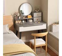 WMXZHJ Ensemble coiffeuse multifonction avec miroir, chaise, armoire de rangement, tiroirs de rangement, appartement, salon, chambre à coucher