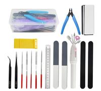 WMYCONGCONG 17 pièces Kit d'outils pour maquettes Gundam Set d'outils de construction pour le modélisme, la réparation et l'assemblage