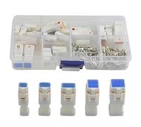 WMYCONGCONG 19 jeux de connecteurs étanches 2 3 4 6 8 broches mâles et femelles Connecteurs électriques automobiles 24-20 AWG avec boîte de rangement