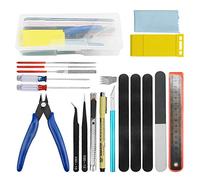 WMYCONGCONG 19 pièces Kit d'outils pour maquettes Gundam Kit d'outils de Construction pour Hobby la Construction de modèles de Voitures, la réparation et l'entretien
