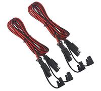 WMYCONGCONG 2 pièces Câble d'extension SAE vers SAE, connecteur à déconnexion Rapide 18 AWG 2m, pour Automobile, Adaptateur de Charge SAE pour Panneau Solaire