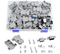 WMYCONGCONG Connecteur DB9 à souder, 30 pièces, connecteur D-Sub à 9 Broches mâle et Femelle, avec boîtier en Plastique