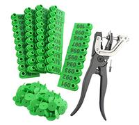 WMYCONGCONG Étiquette en Plastique avec Chiffres 1 à 100 - Vert - en métal - pour chèvre et Mouton