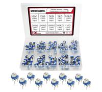 WMYCONGCONG Kit d'assortiment de 100 potentiomètres de 6 mm à résistance variable de 500 à 1 MΩ, potentiomètre de réglage supérieur