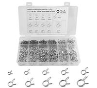 WMYCONGCONG Kit de 250 colliers de serrage à ressort pour tuyau de carburant à double fil, pour moto et VTT, 5-14 mm