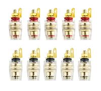 WMYCONGCONG Lot de 10 connecteurs bananes de 4 mm pour amplificateur, haut-parleur, plaque murale