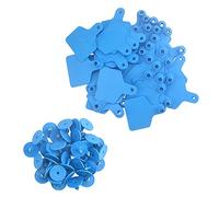 WMYCONGCONG Lot de 100 étiquettes d'oreilles vierges pour identification du bétail, chèvre, mouton, cochon, vache, bétail, veau, cheval (bleu)