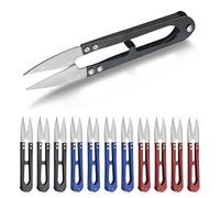 WMYCONGCONG Lot de 12 ciseaux de couture U - Mini coupe-fil - En acier au carbone - Pour travaux manuels, couture, projets de bricolage - Couleur aléatoire