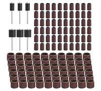 WMYCONGCONG Lot de 120 Jeu de ponceuses à tambour 3/8” 5/8” 240 Grits Tambours de ponçage avec 6 mandrins de tambour pour outil rotatif Dremel