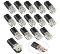 WMYCONGCONG Lot de 15 Connecteur de fil basse tension Connecteurs universels compacts de type I à 2 broches sans dénudage des fils pour câble 20/22 AWG (type I)