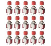 WMYCONGCONG Lot de 15 Interrupteur à bouton poussoir SPDT momentané 3 broches AC 2A 250V/ 5A 120V NO/NC