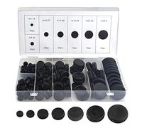 WMYCONGCONG Lot de 170 embouts ronds en caoutchouc - 7 tailles - Noir - Double face - Pour pare-feu électrique