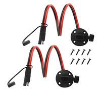 WMYCONGCONG Lot de 2 Connecteur de prise de courant SAE pour orifice latéral 10AWG 60 cm Câble d'alimentation à déconnexion rapide SAE avec capuchon pour chargeur de batterie de générateur solaire