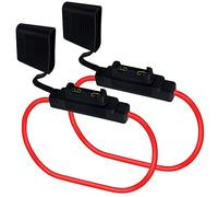 WMYCONGCONG Lot de 2 porte-fusibles robustes en ligne de calibre 10 60 A, grande taille