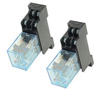 WMYCONGCONG Lot de 2 relais de puissance électromagnétique HH52P AC 24 V à bobine DPDT 8 broches avec base de prise (AC 24 V)