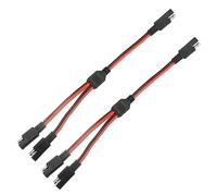 WMYCONGCONG Lot de 2 Répartiteur SAE Y 1 à 2 connecteurs SAE 30 cm 14 AWG Câble d'extension de charge d'alimentation de voiture à déconnexion rapide pour panneau solaire automobile