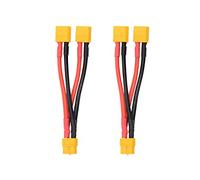 WMYCONGCONG Lot de 2 XT60 Parallel Batterie Steckverbinder Kabel Dual Extension Y Splitter 1 weiblich zu 2 männlich für DJI Phantom RC Flugzeug