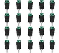 WMYCONGCONG Lot de 20 Connecteur de câble d'enceinte RCA, adaptateur câble d'enceinte vers RCA, convertisseur sans soudure pour prise phono mâle, connecteur de câbles d'enceinte audio/vidéo