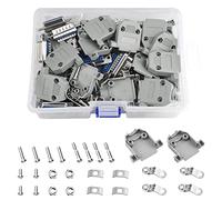 WMYCONGCONG Lot de 20 connecteurs à souder DB15 15 broches mâle/femelle D-Sub avec boîtier en plastique