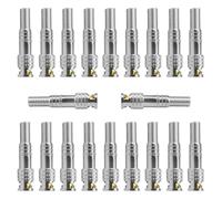 WMYCONGCONG Lot de 20 Connecteurs coaxiaux mâles BNC RG59 RG6 coax Terminal à visser Connecteur laiton pour CCTV Sécurité Utilisation de la caméra de surveillance vidéo
